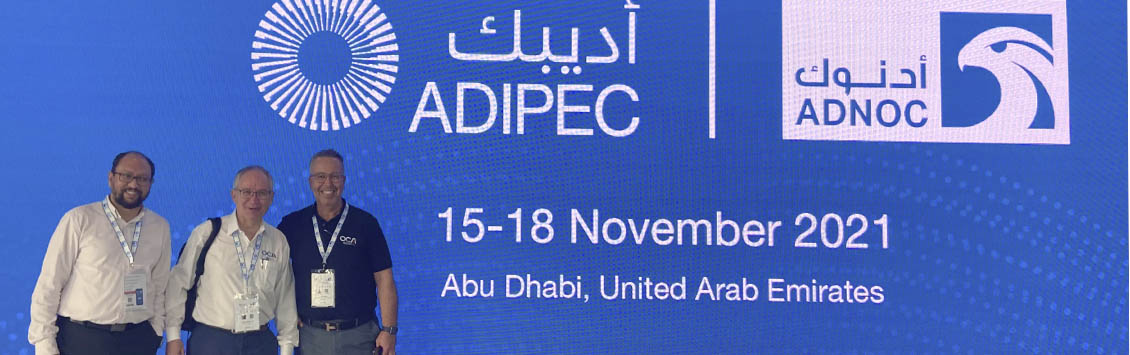 OCA Global en la feria del petróleo ADIPEC de Abu Dhabi