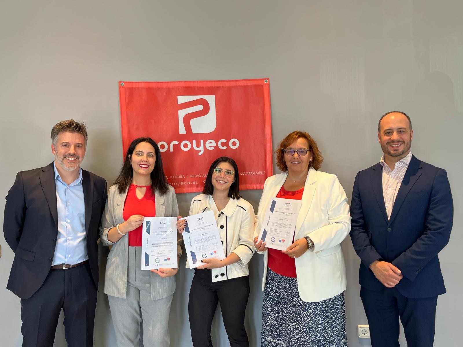 OCA Global renueva la certificación en las normas ISO de PROYECO, S.A.